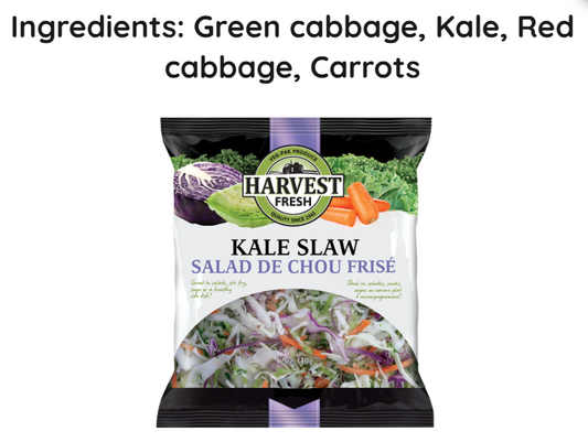 Kale Slaw Salad - Harvest Fresh (6 Bags X 340g per bag)