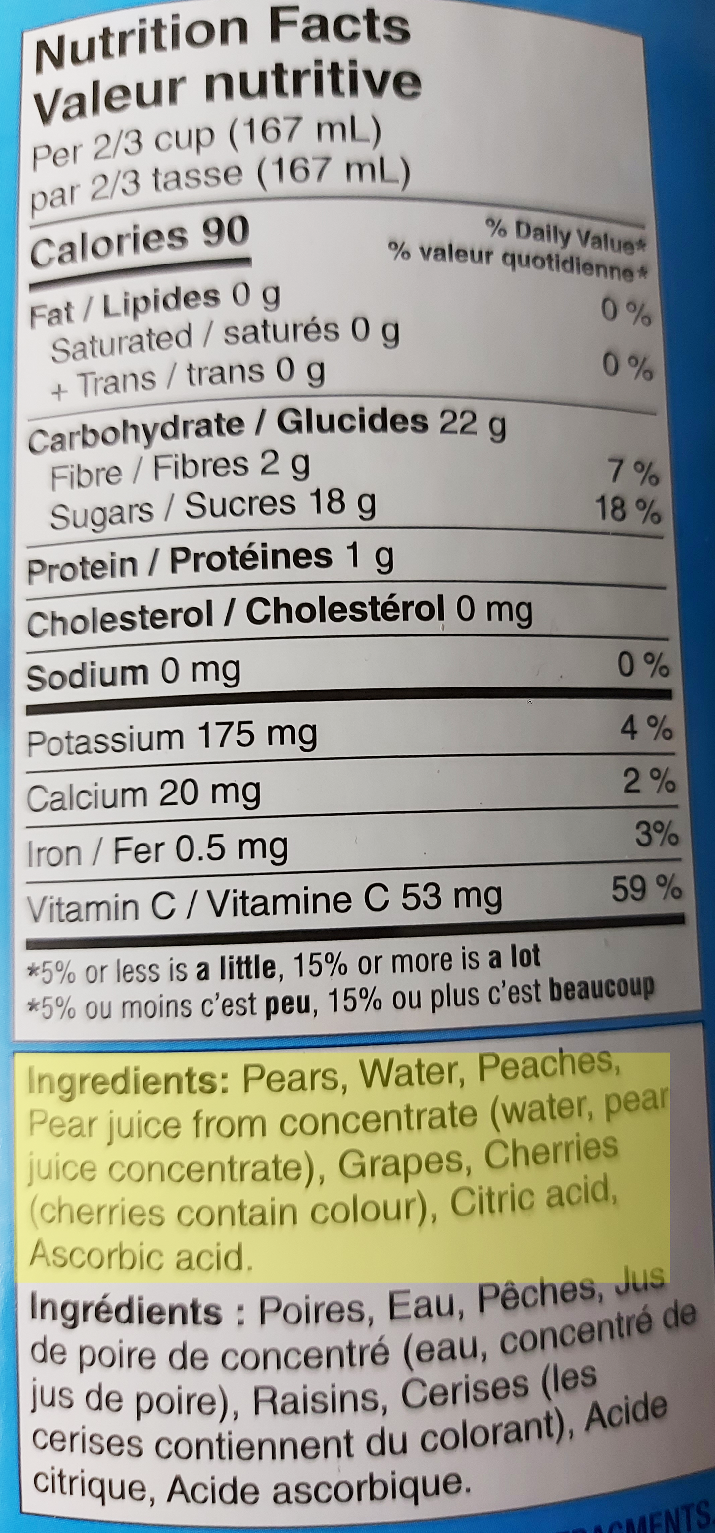 Fruit Salad - Canned in Fruit Juice 2.84L (Pears, Peaches, Grapes, Cherries)