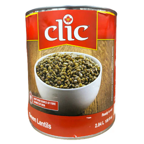 Lentils - Canned Green Lentils (6x100OZ) CLIC