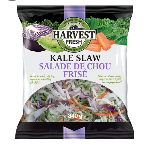 Kale Slaw Salad - Harvest Fresh (6 Bags X 340g per bag)