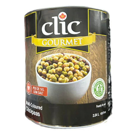 Chickpeas - Canned Multi- Coloured Chick Peas (6 X 100OZ) CLIC